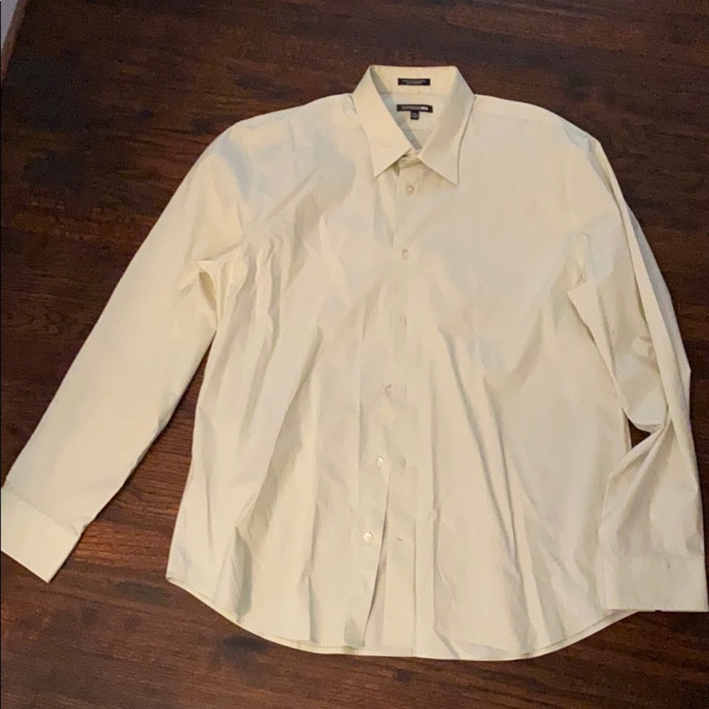 Express Dress Shirt XXL 18-18 1/2 Light Green